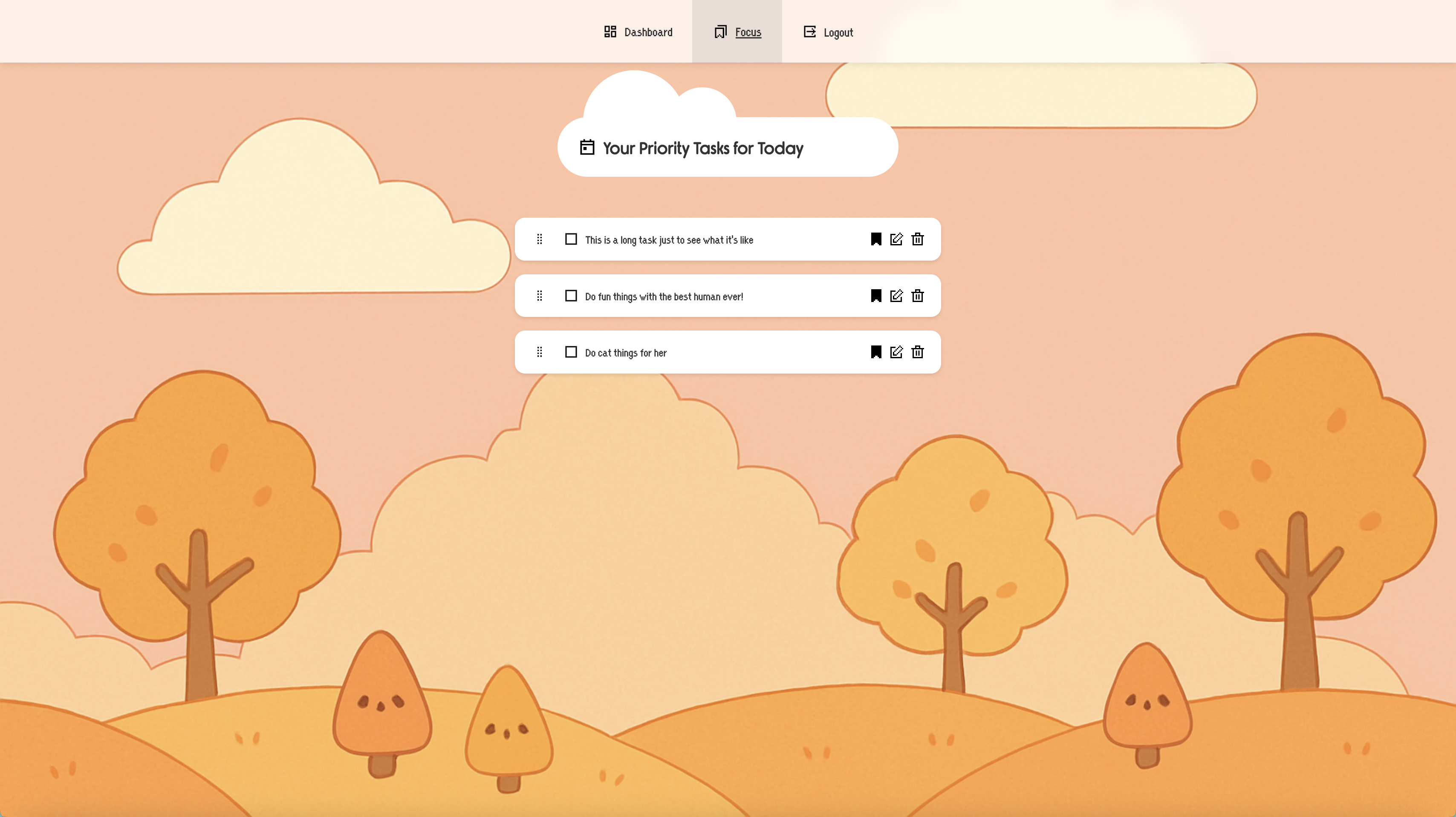 Focus page